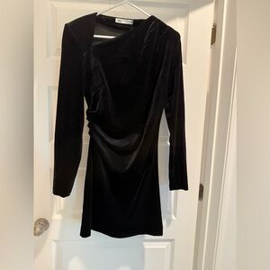 Zara velvet black dress